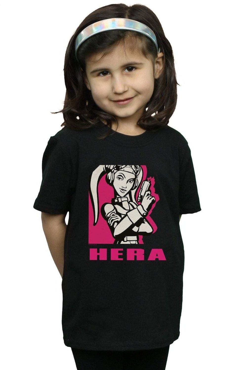Хлопковая футболка Rebels Hera Star Wars, черный хлопковая футболка rebels hera star wars черный