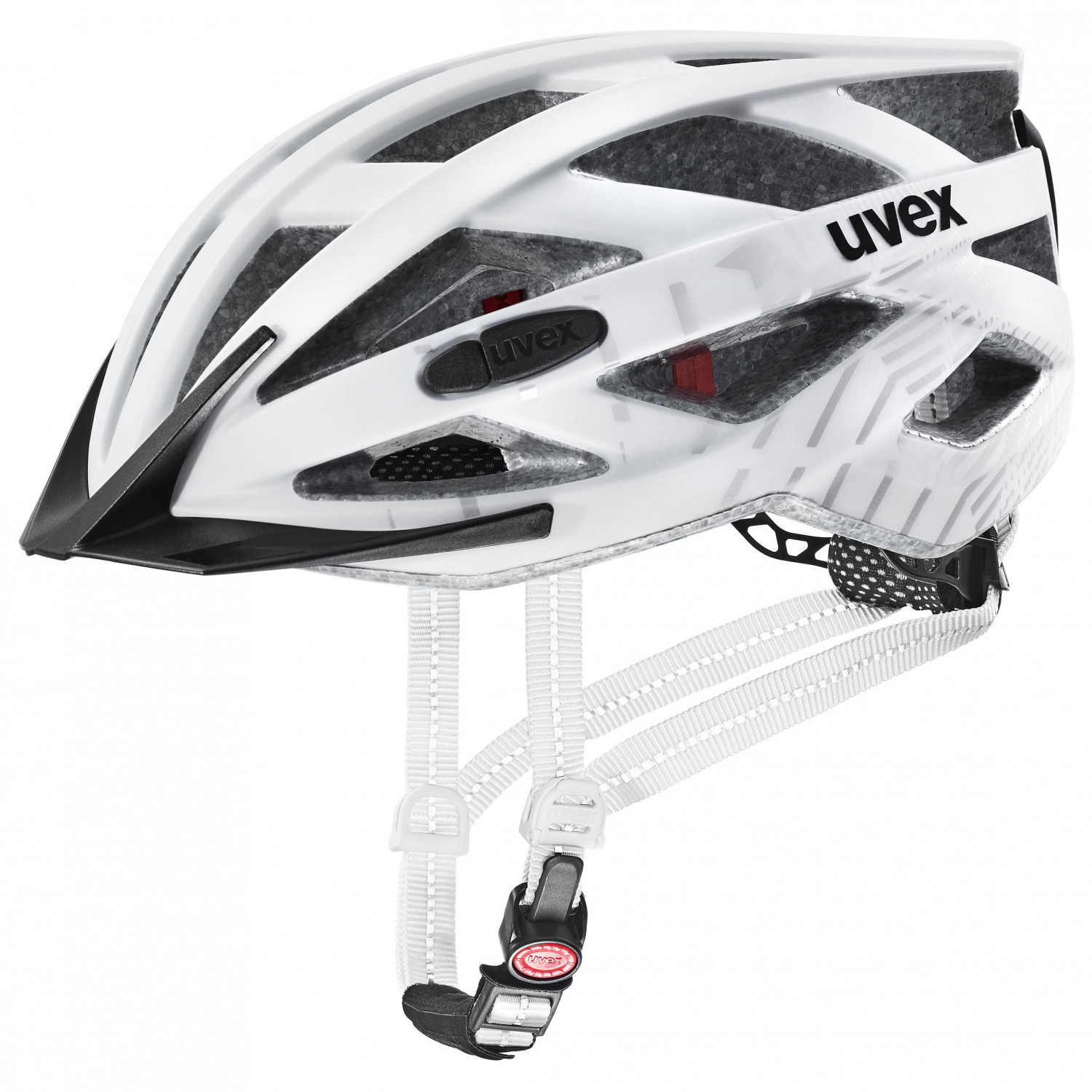 шлем велосипедный uvex i vo cc серый Велосипедный шлем Uvex City I Vo, цвет White/Black Mat