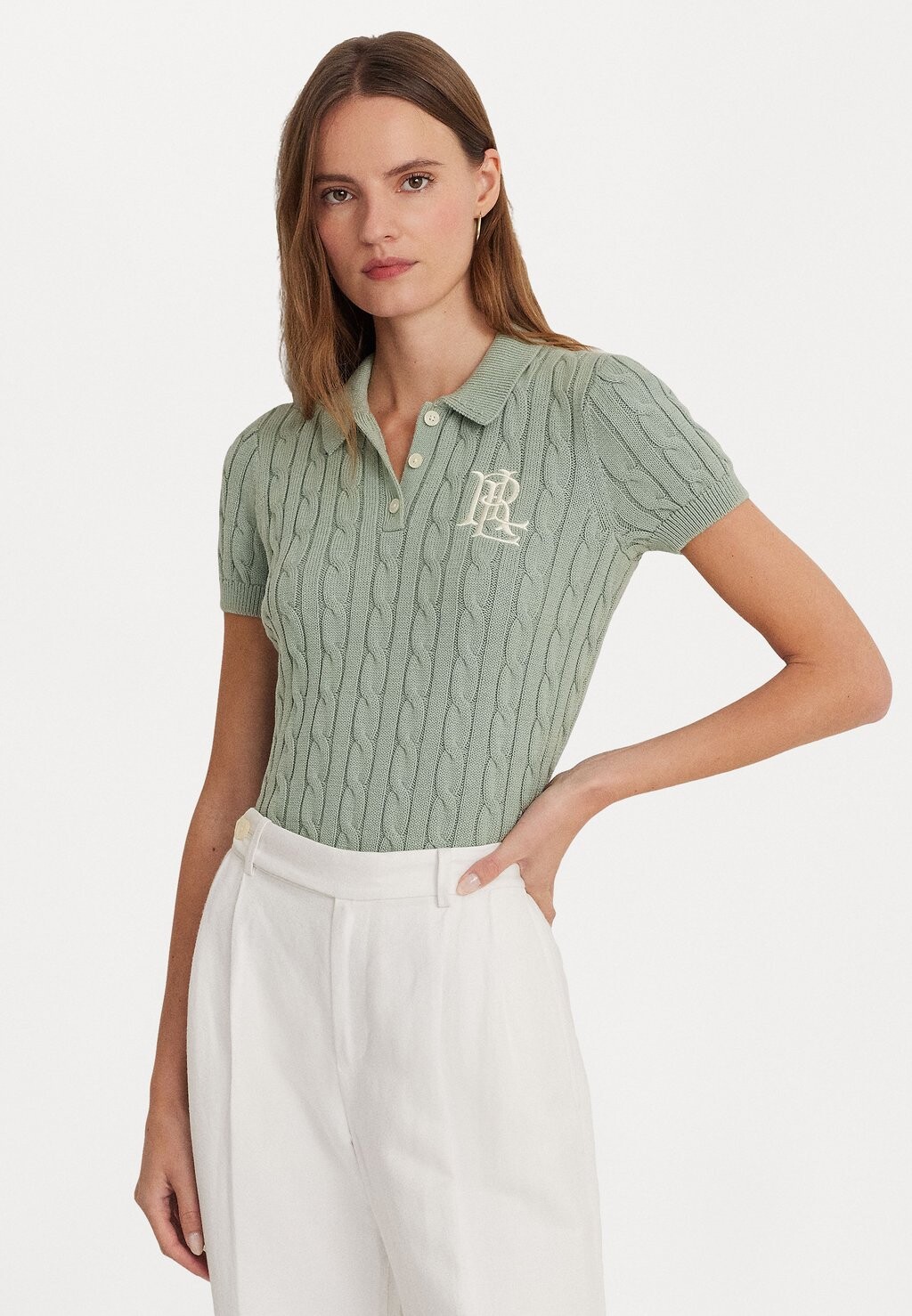 

Рубашка-поло NATRISSA SHORT SLEEVE Lauren Ralph Lauren, цвет soft laurel