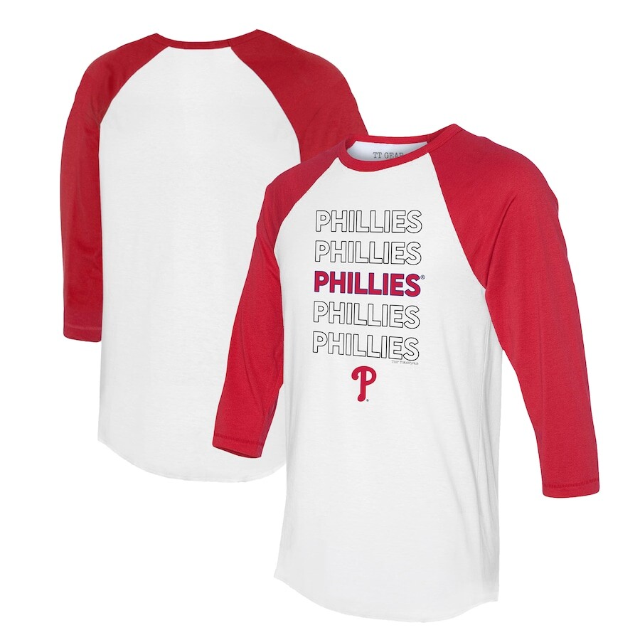 

Футболка с длинным рукавом Tiny Turnip Philadelphia Phillies, белый