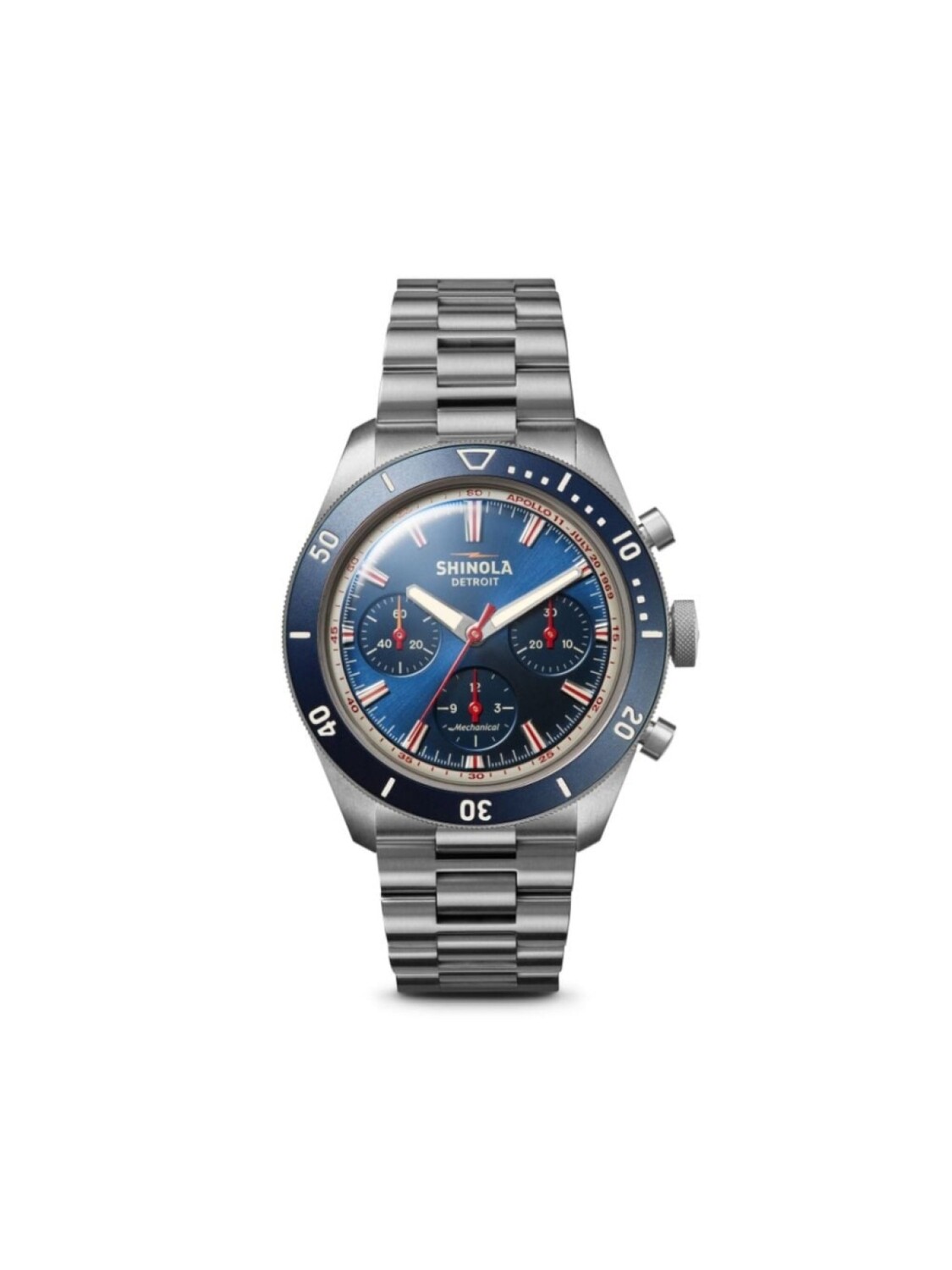 

Shinola часы Mooncraft Monster Chrono 43 мм, синий