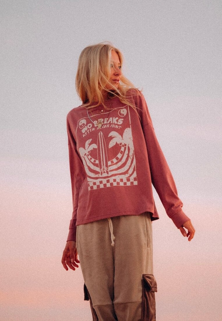 

Блузка с длинными рукавами Surf Inc., розовый