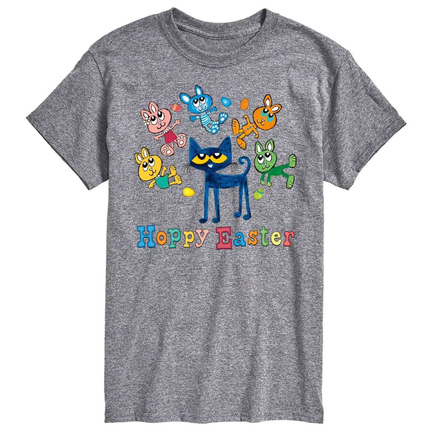 

Пасхальная футболка Big & Tall Pete The Cat Хоппи Licensed Character, серый