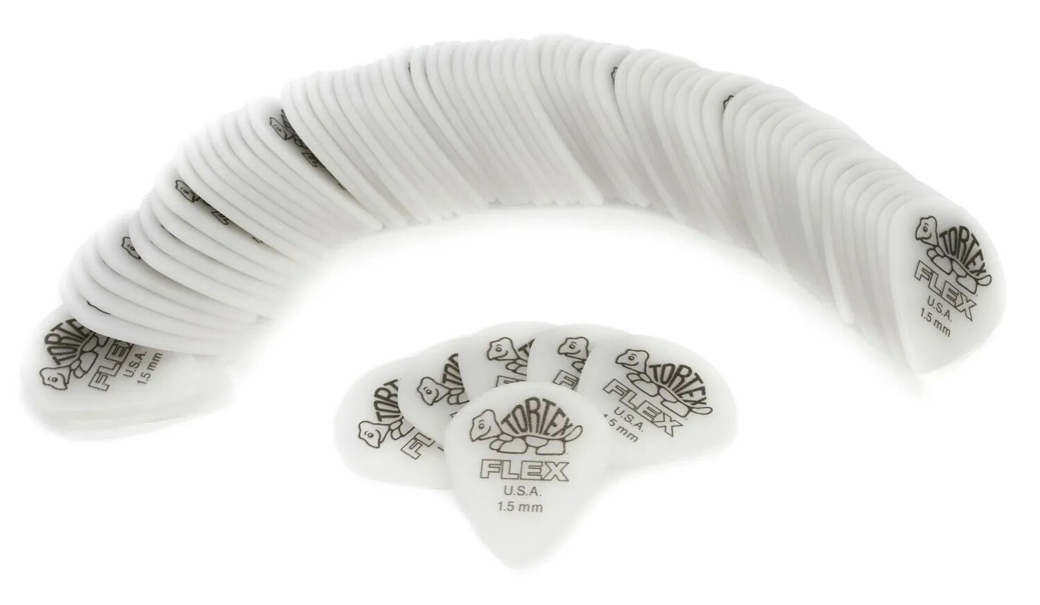 

Медиаторы для гитары Dunlop Tortex Flex Jazz III XL — 1,5 мм, белые (72 шт.)