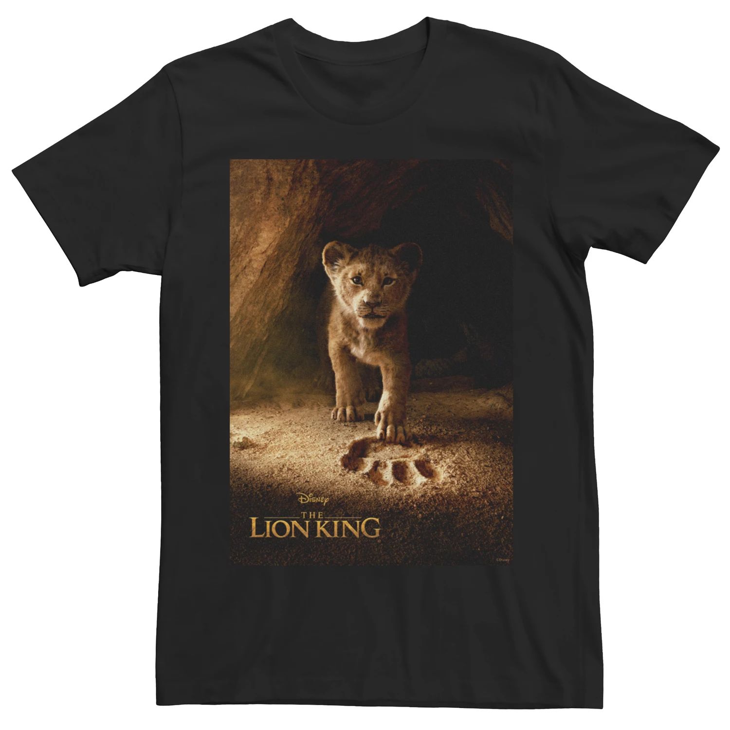Мужская футболка с рисунком Young Simba 's The Lion King Disney
