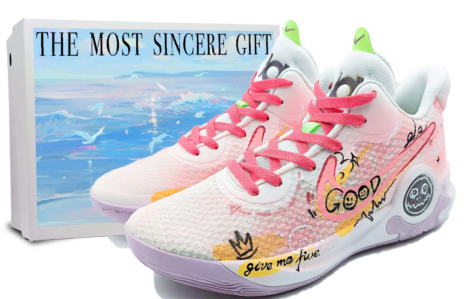 

Кроссовки Nike KD Trey 5 IX Vintage Basketball Shoes Unisex Mid-top Pink, розовый