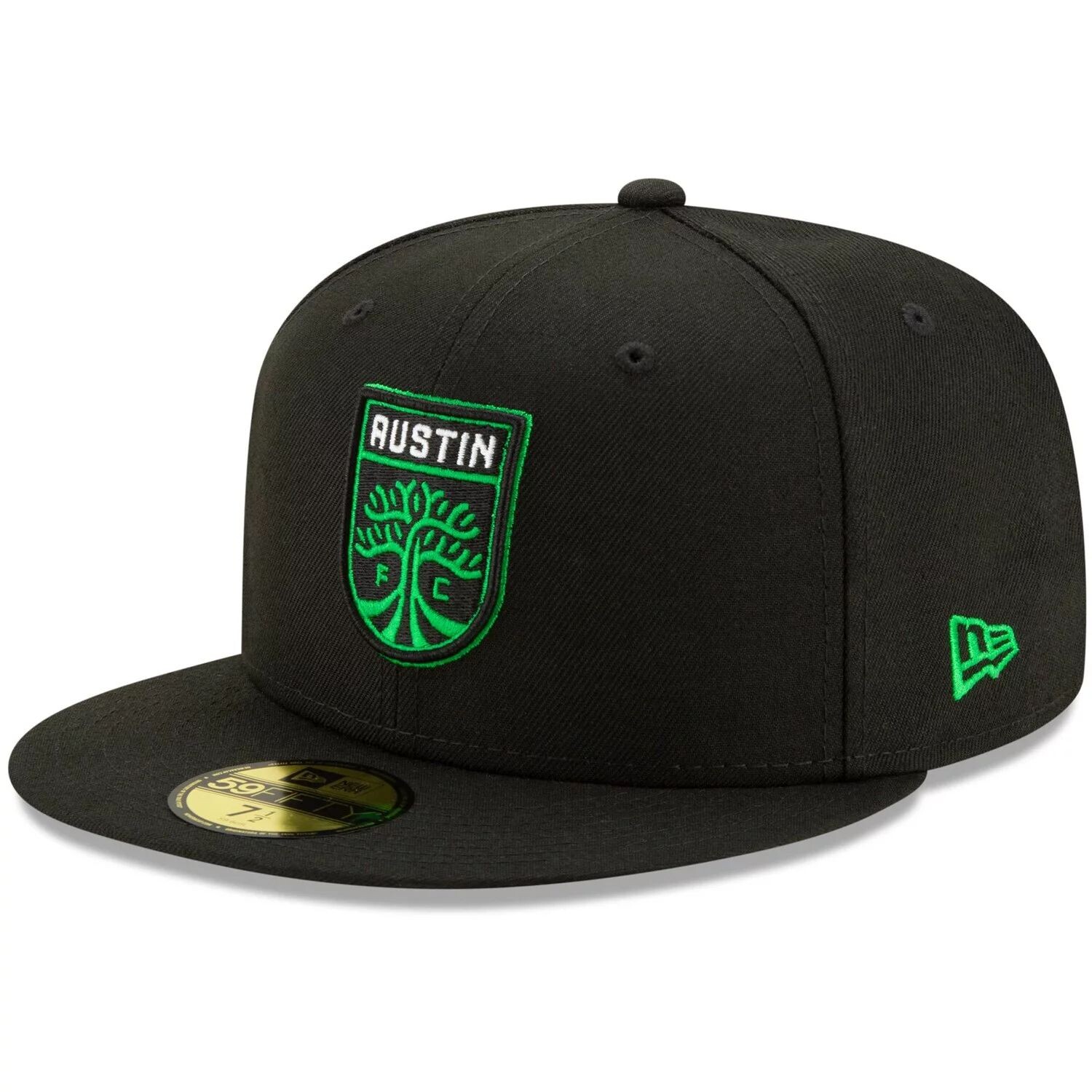 

Черная мужская приталенная шляпа New Era Austin FC 59FIFTY