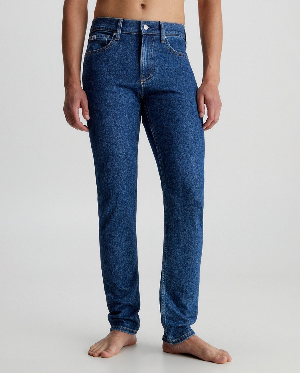 

Мужские джинсы Slim Taper из денима среднего размера Calvin Klein Jeans, синий