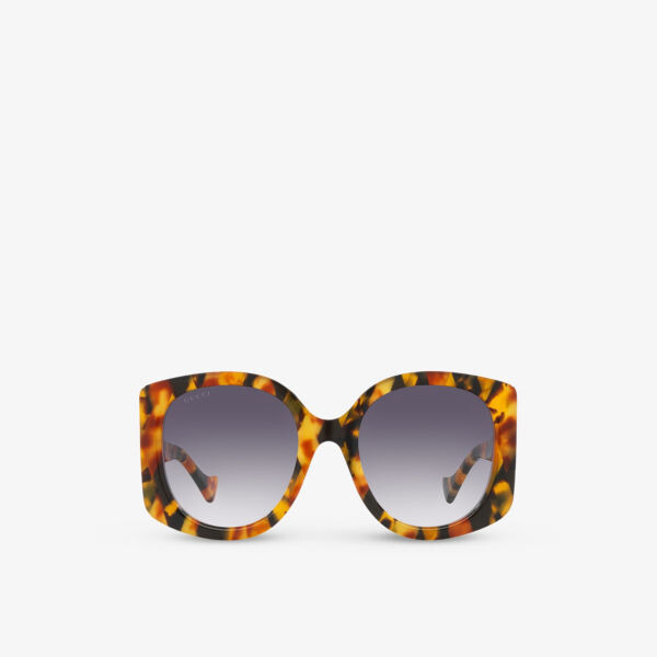 

Gc002017 gg1257s солнцезащитные очки из ацетата в прямоугольной оправе Gucci, коричневый