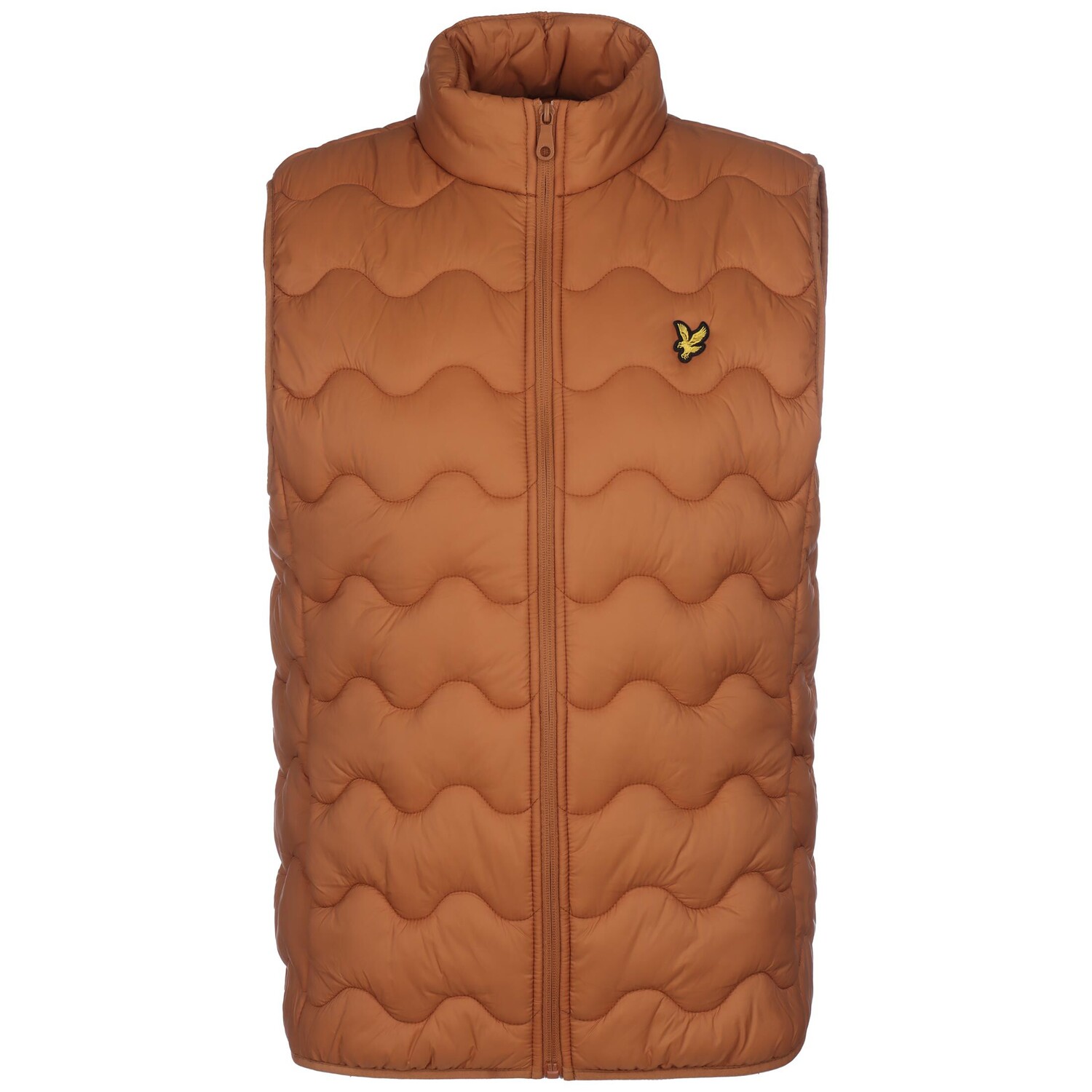 Утепленный жилет Lyle & Scott Funktions Crest Quilted, коричневый