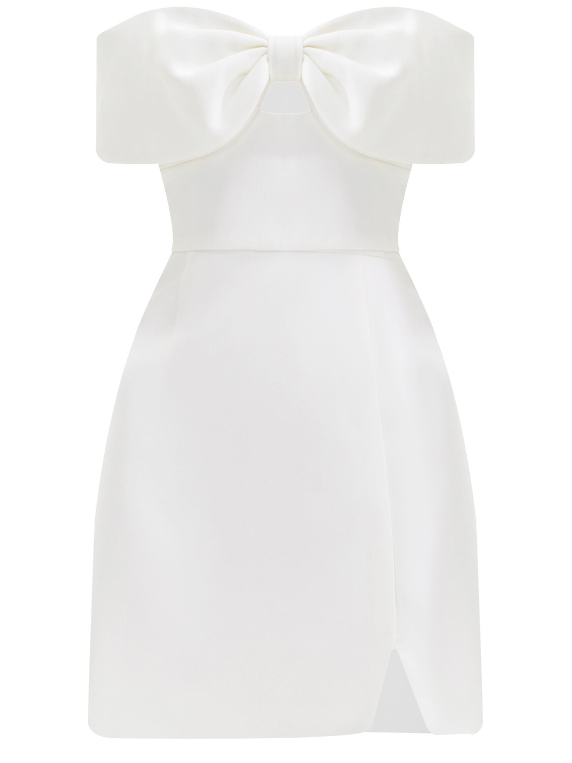 

Платье Self Portrait Bow Crepe mini, белый