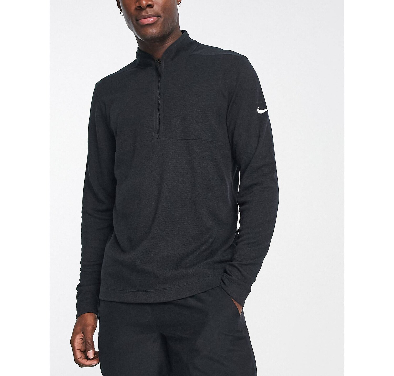

Черная толстовка с молнией до половины Nike Golf Dri-Fit, Черный