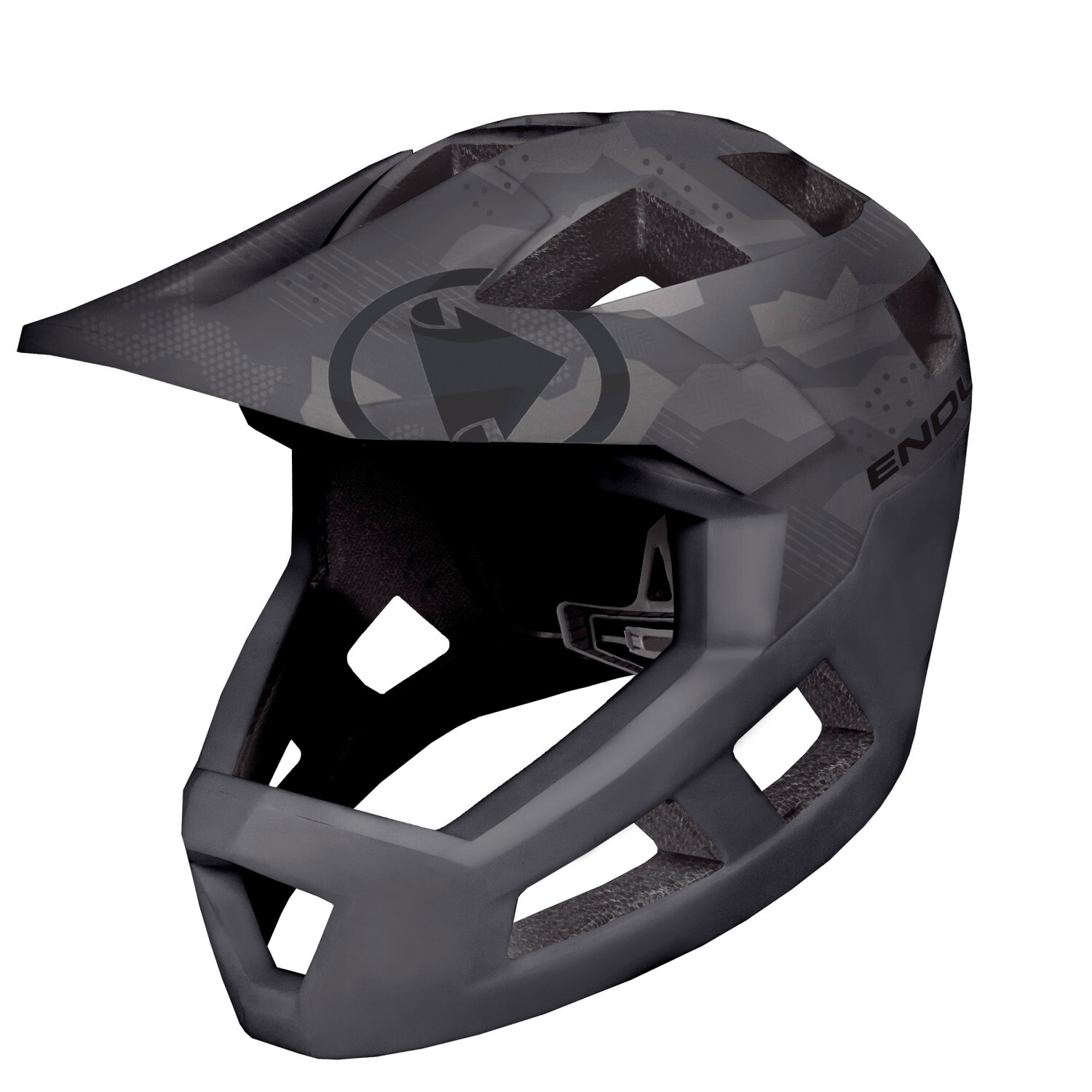 велосипедный шлем endura singletrack mips helm белый Велосипедный шлем Endura Kid's Singletrack Vollvisierhelm, цвет Camouflage/Grau