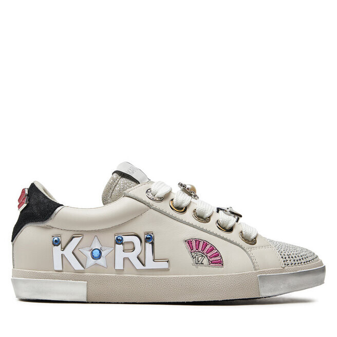 

Кроссовки KARL LAGERFELD KL60144 Off White Lthr 0T1, белый