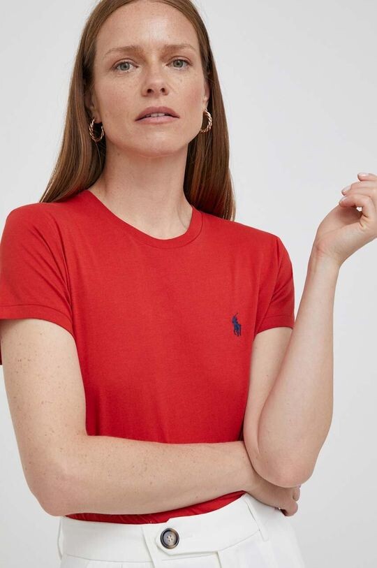 

Хлопковая футболка Polo Ralph Lauren, красный