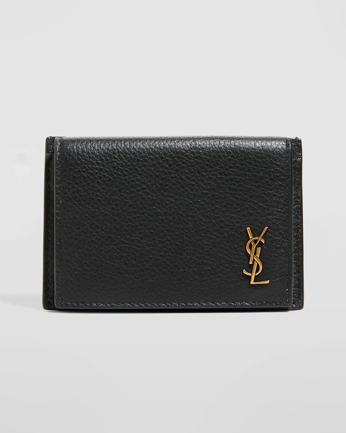 

Кожаный чехол для визиток YSL Tiny Monogram с клапаном Saint Laurent, цвет Black