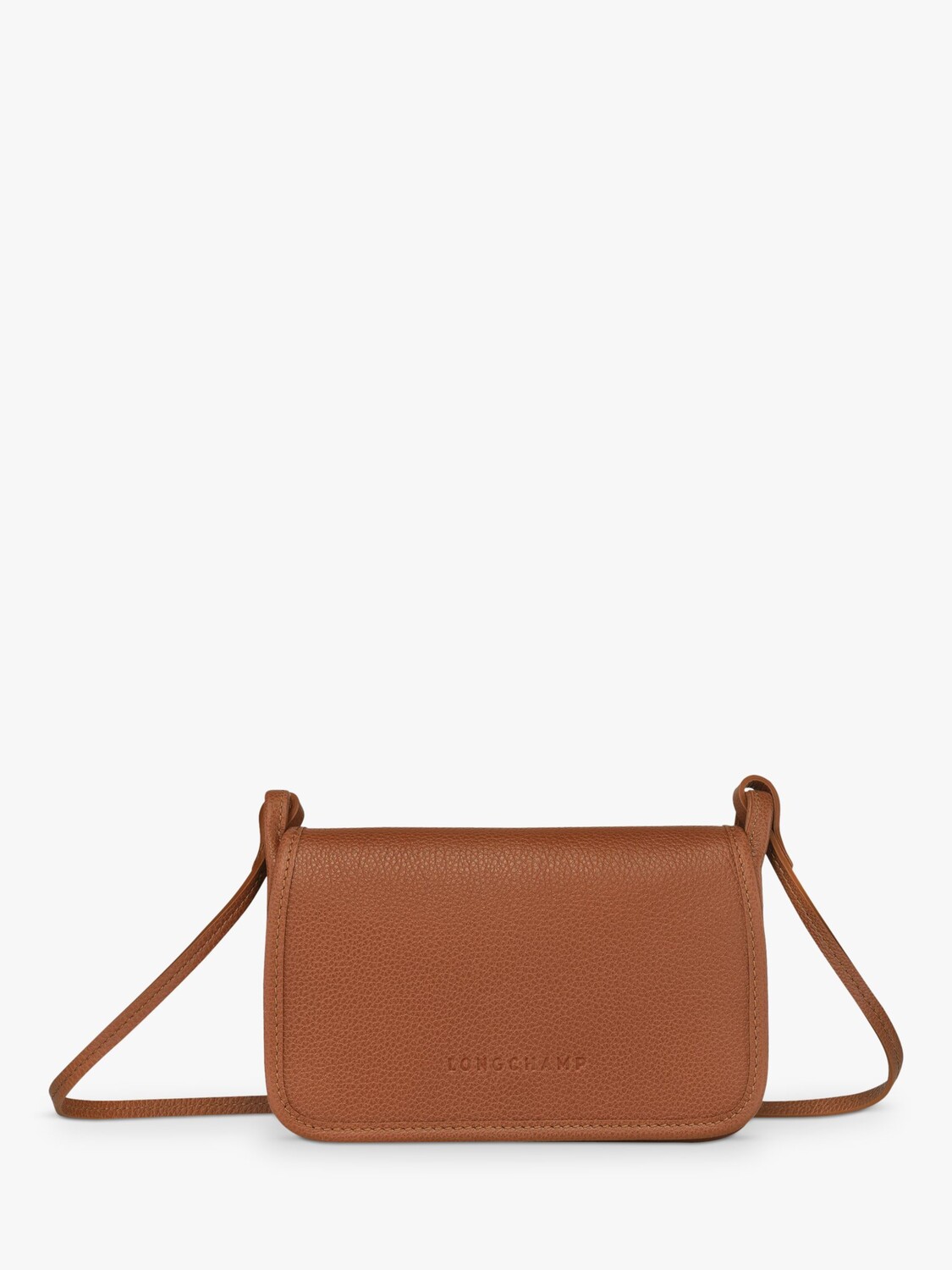 

Кожаный кошелек Longchamp Le Foulonné на плечевом ремне, каштановый