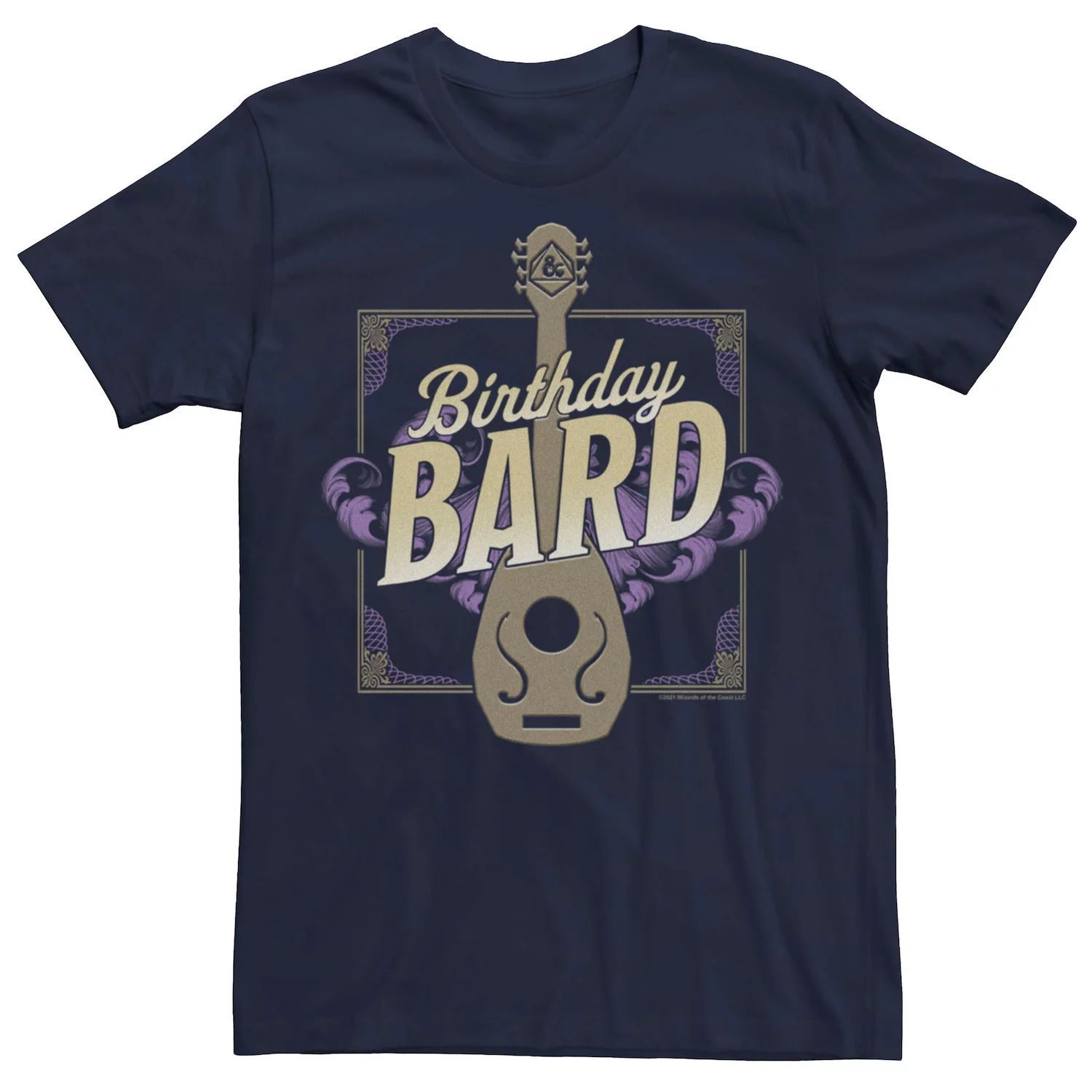 Мужская футболка с логотипом Wizards Of The Coast Dungeons & Dragons Birthday Bard Guitar Licensed Character