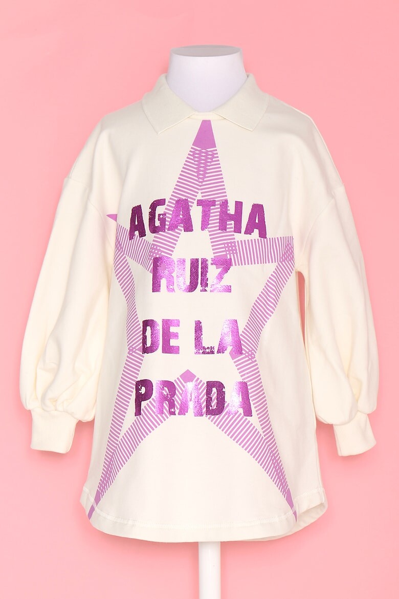 

Узорчатая блузка с заниженными рукавами Agatha Ruiz De La Prada, фиолетовый