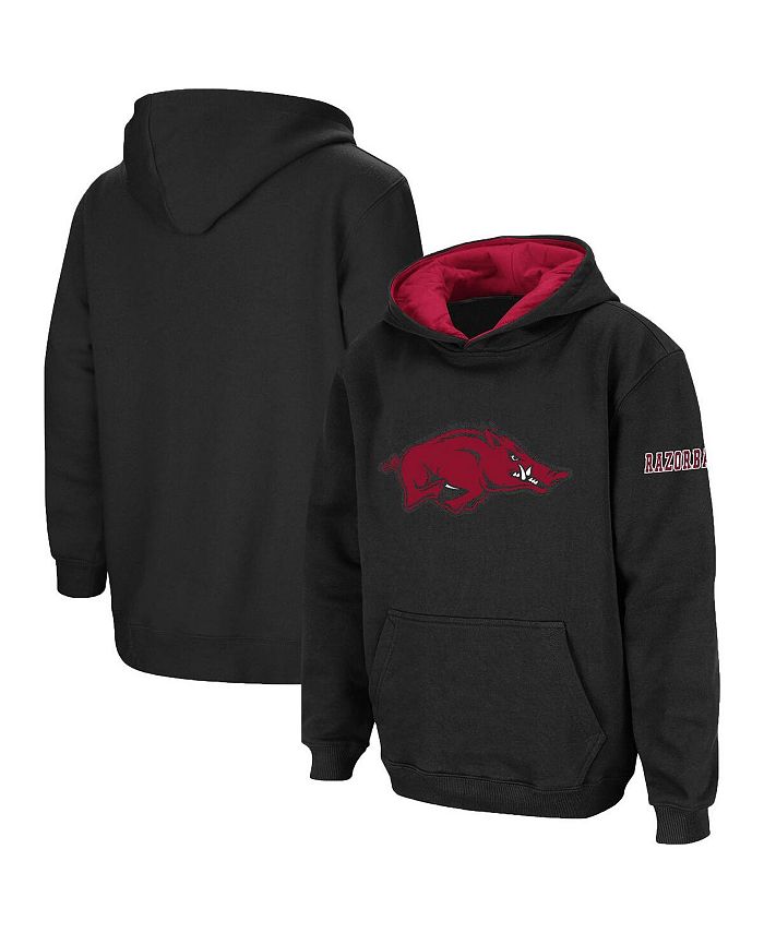 цена Черный пуловер с капюшоном и большим логотипом Big Boys Arkansas Razorbacks Stadium Athletic, черный