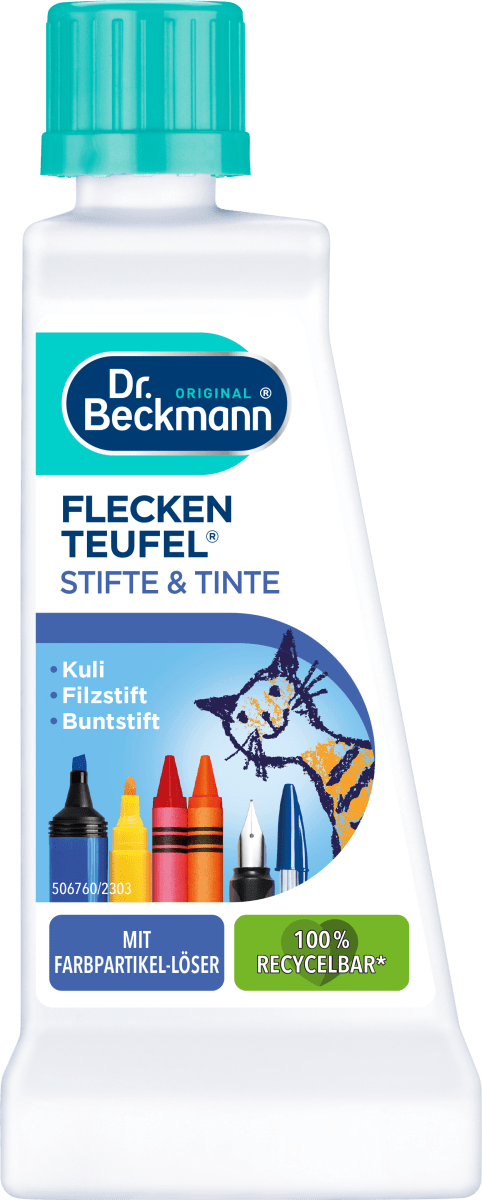пятновыводитель спрей dr beckmann дезодорант и пот 250 мл Пятновыводитель Fleckenteufel Pens Чернила 50 мл Dr. Beckmann