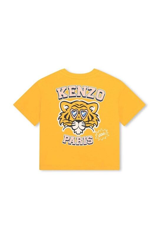 

Kenzo kids Хлопковая детская футболка, желтый