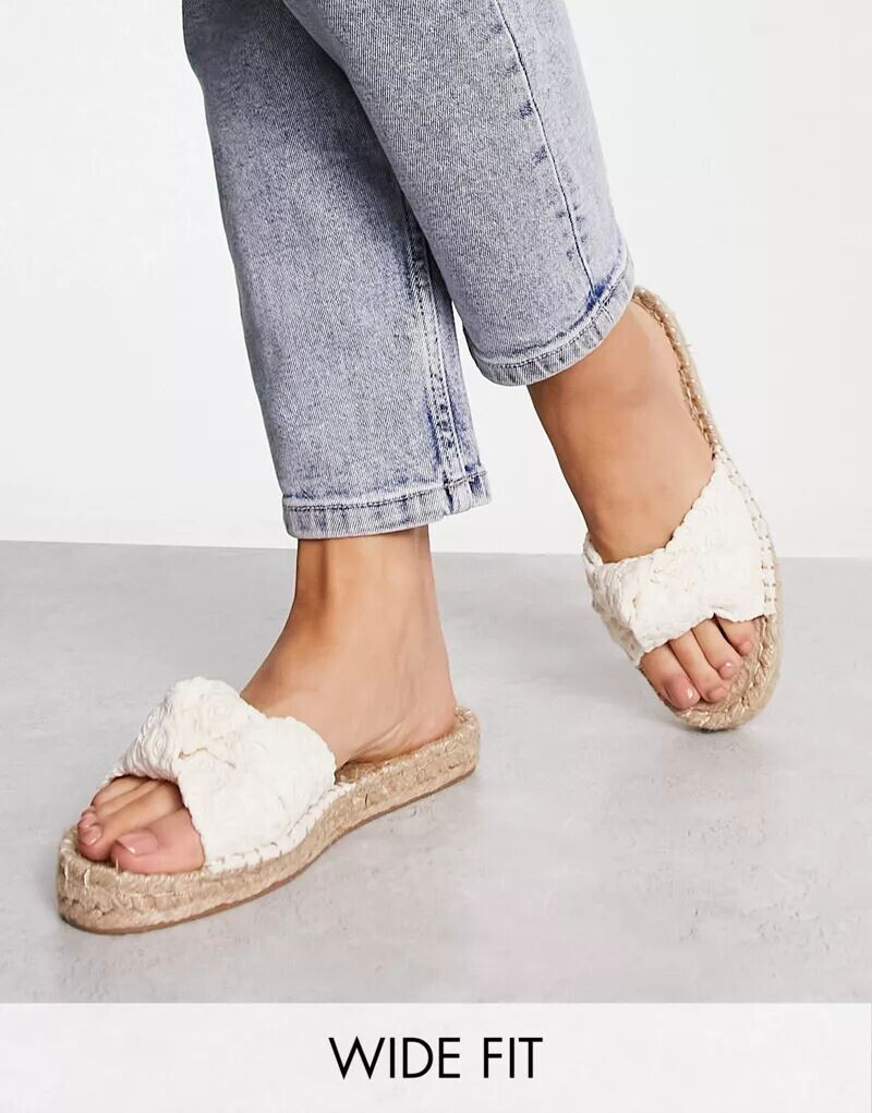 

Эспадрильи широкого кроя с завязками ASOS Wide Fit Jade
