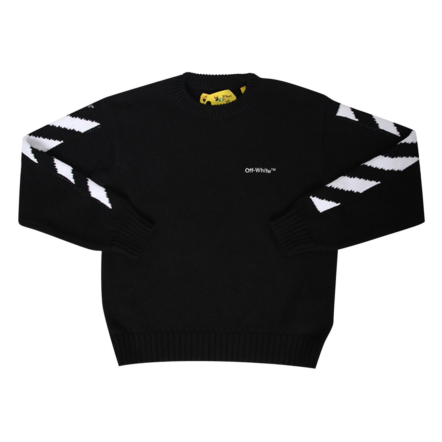 

Off-White Kids Вязаный круглый вырез с круглым вырезом, цвет Черный/Белый
