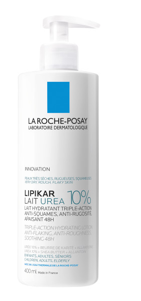 Увлажняющее молочко для тела с 10% мочевины La Roche-Posay Lipikar Lait Urea, 400 мл цена и фото