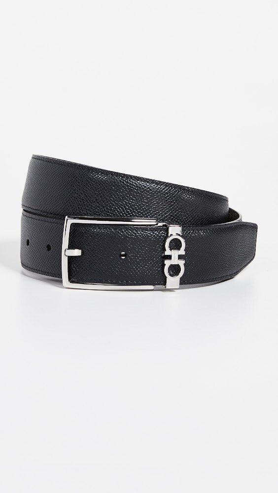 

Ремень FERRAGAMO Gancio Reversible, черный