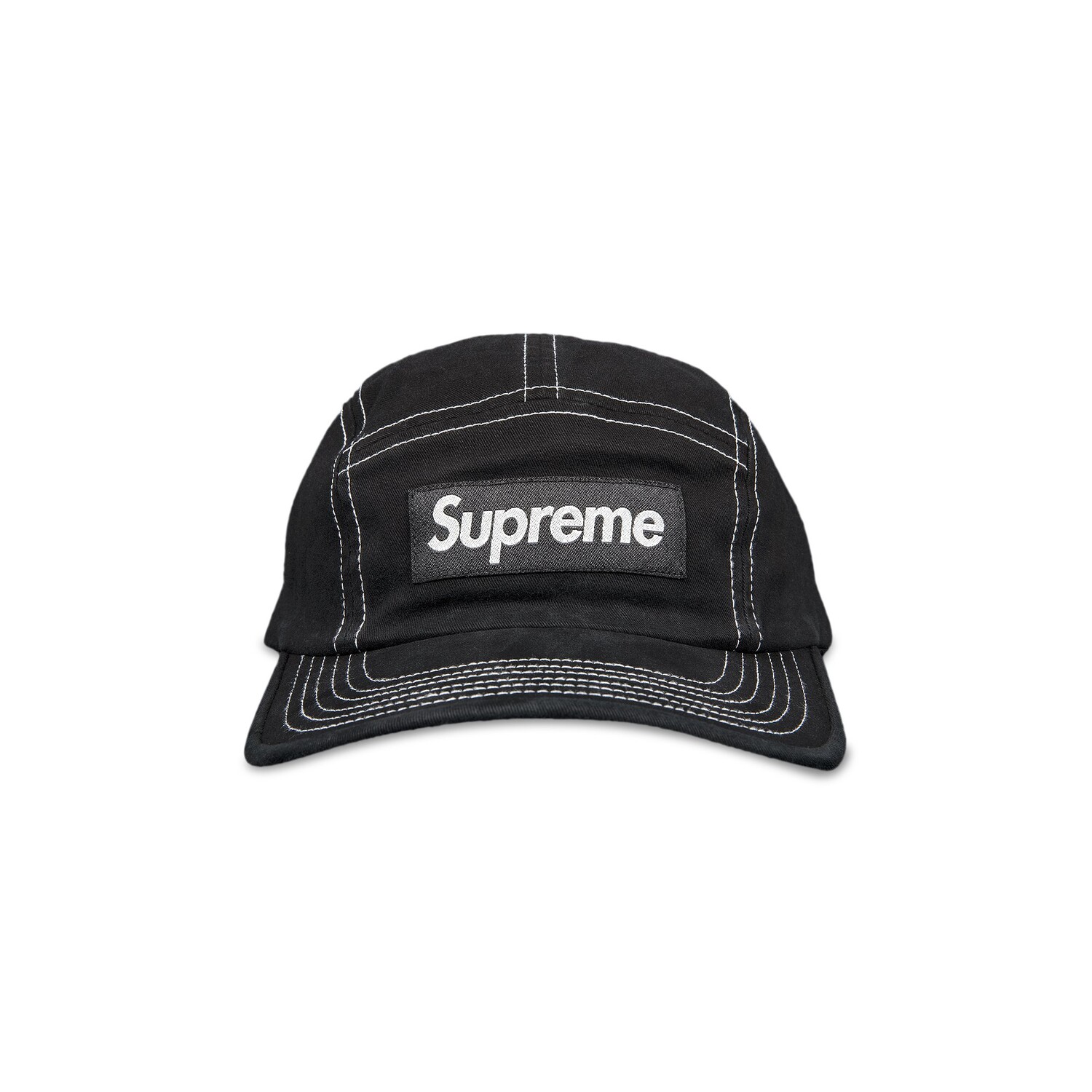 

Двухцветная кепка Supreme из твила Черный