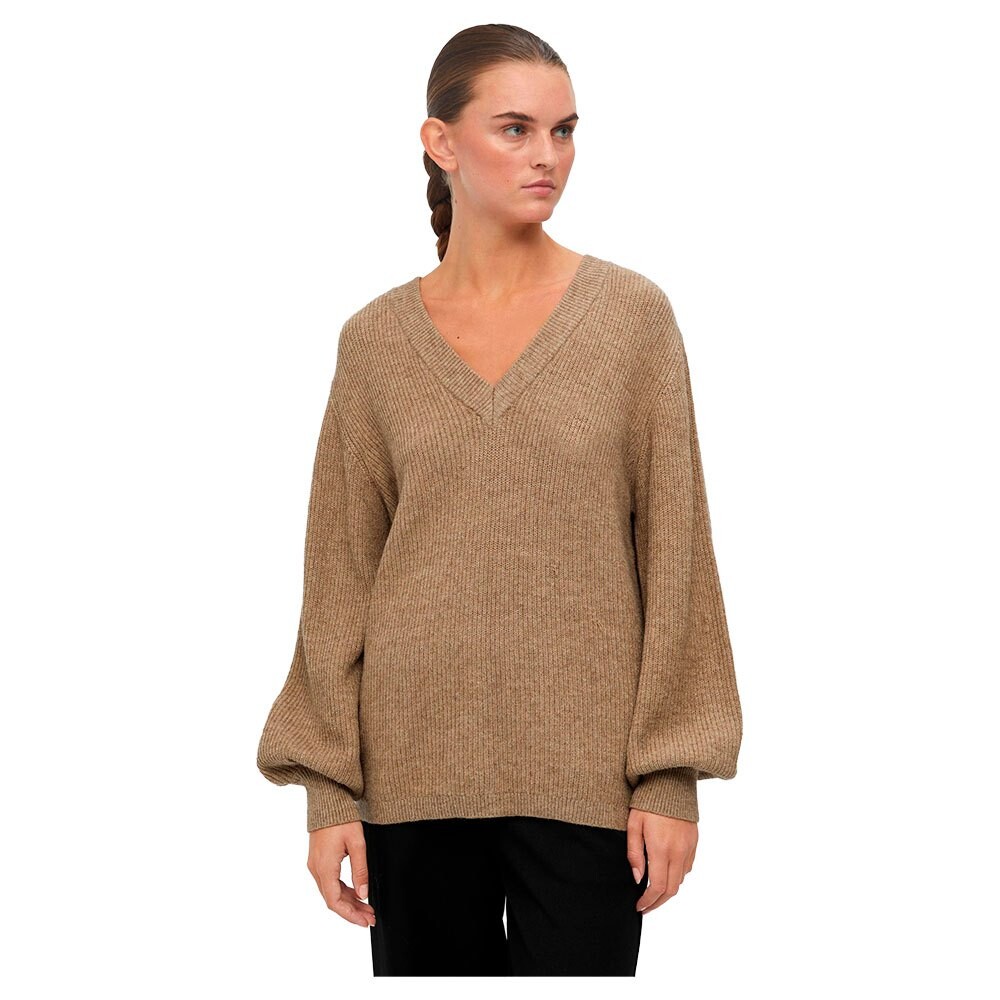 

Свитер Object Malena V Neck, коричневый