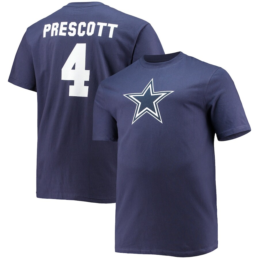 

Футболка с именем и номером Fanatics Branded Dallas Cowboys, нави