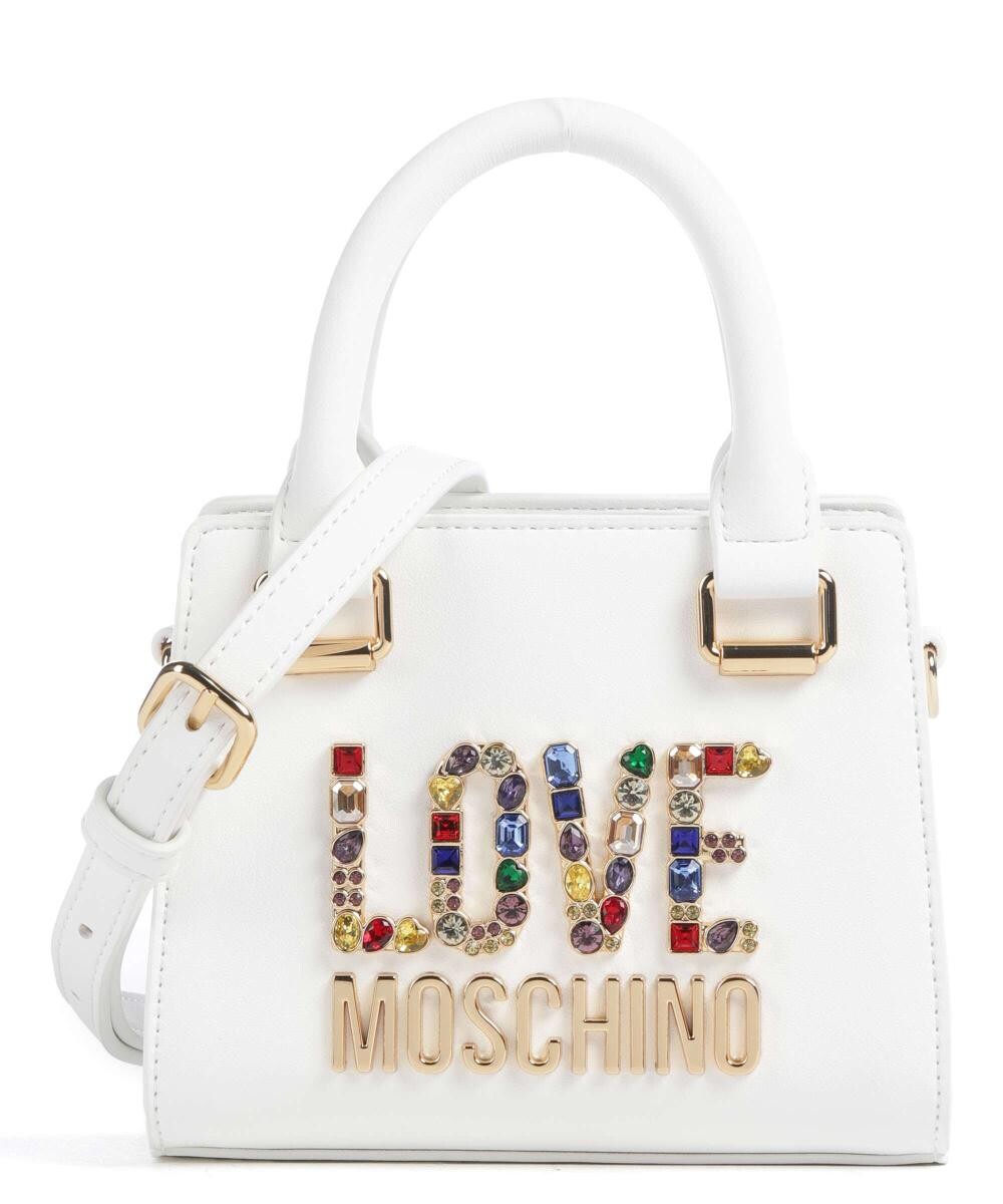 

Сумка через плечо со стразами из искусственной кожи Love Moschino, белый