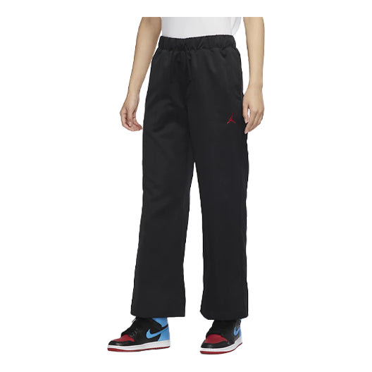 Спортивные штаны (WMNS) Air Jordan SS22 Brand Logo Solid Color Straight Sports Pants/Trousers/Joggers Black, черный