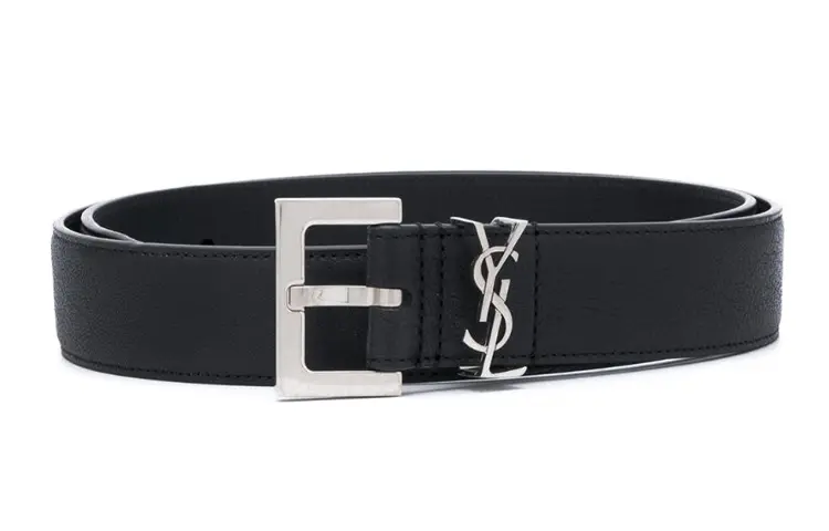 

SAINT LAURENT Ремень широкий 3см Черный