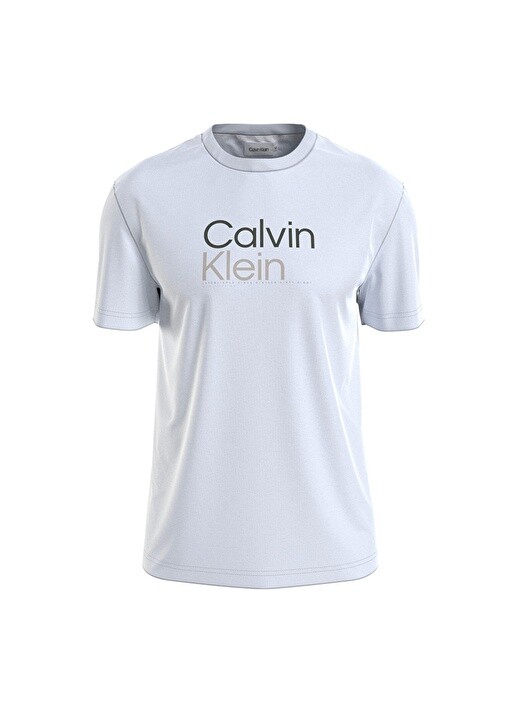 

Белая мужская футболка с круглым вырезом Calvin Klein, Белый