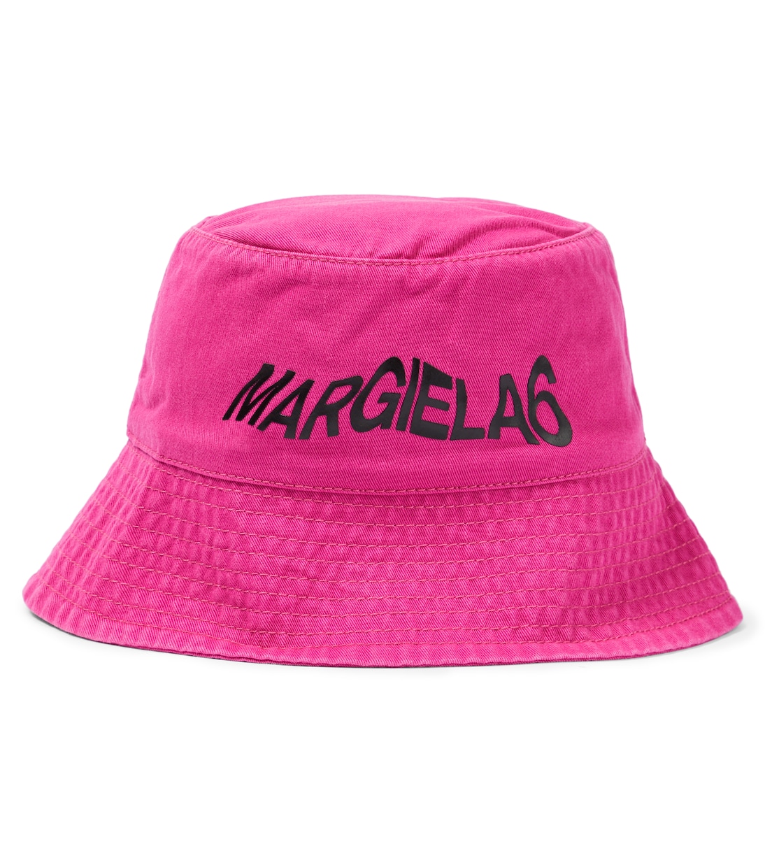 Панама из хлопка с логотипом Mm6 Maison Margiela Kids, розовый mm6 maison margiela серебристый широкий браслет