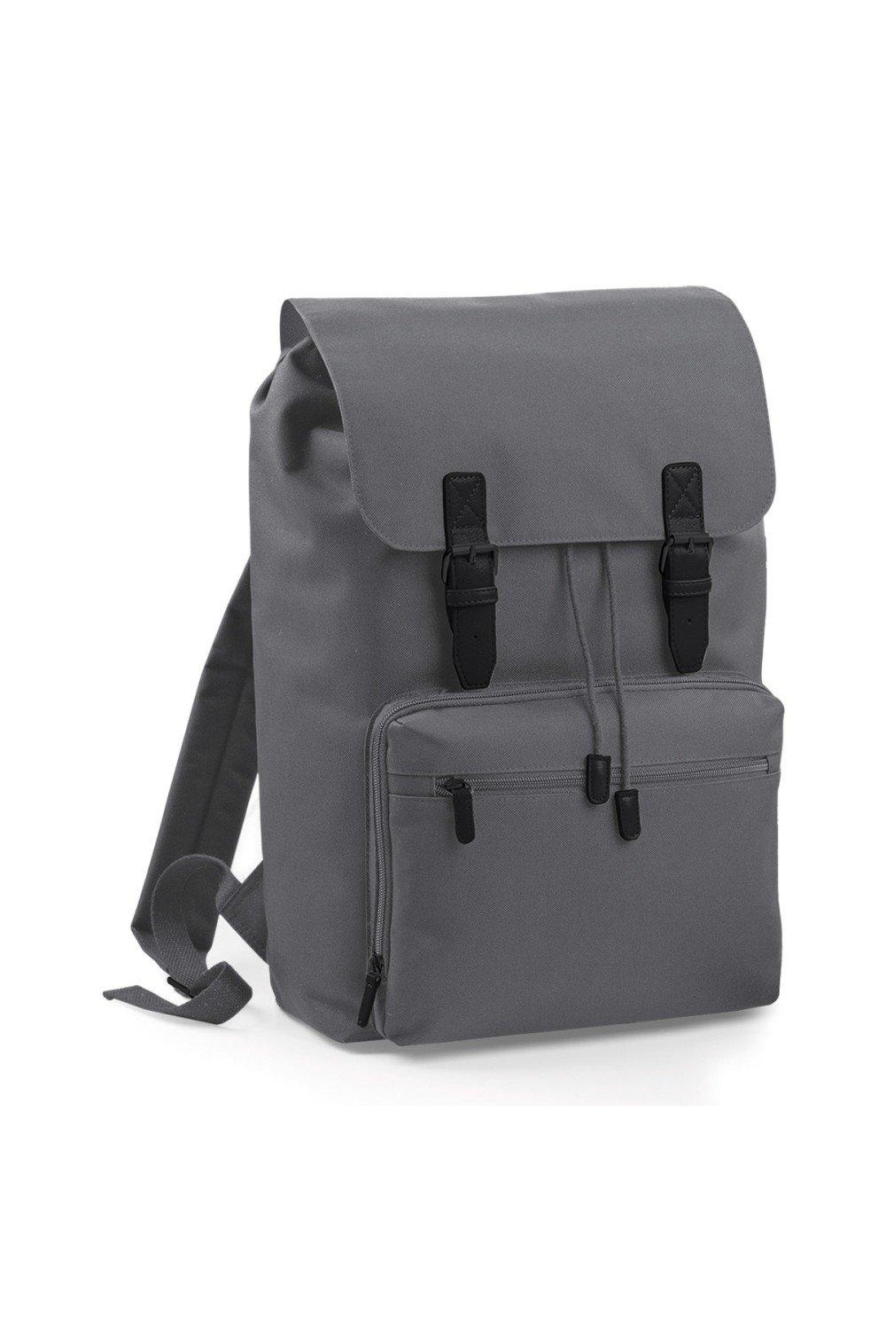 Рюкзак для ноутбука Heritage (для ноутбука с диагональю до 17 дюймов) Bagbase, серый рюкзак для ноутбука overland 17 дюймов tsa avenue серый