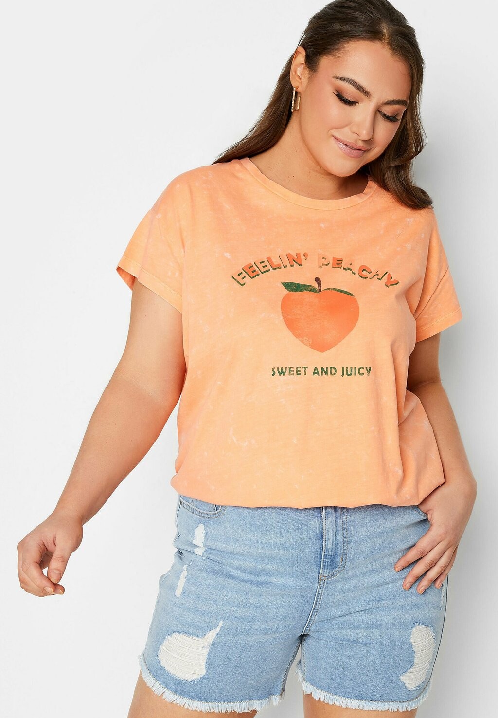 

Футболка с принтом Yours Clothing, Оранжевый