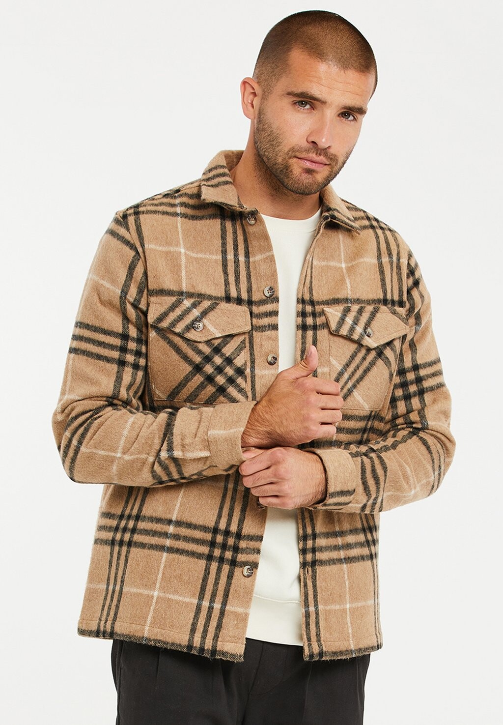 

Рубашка CHRISTOPHER LUXE Threadbare, цвет nickel check