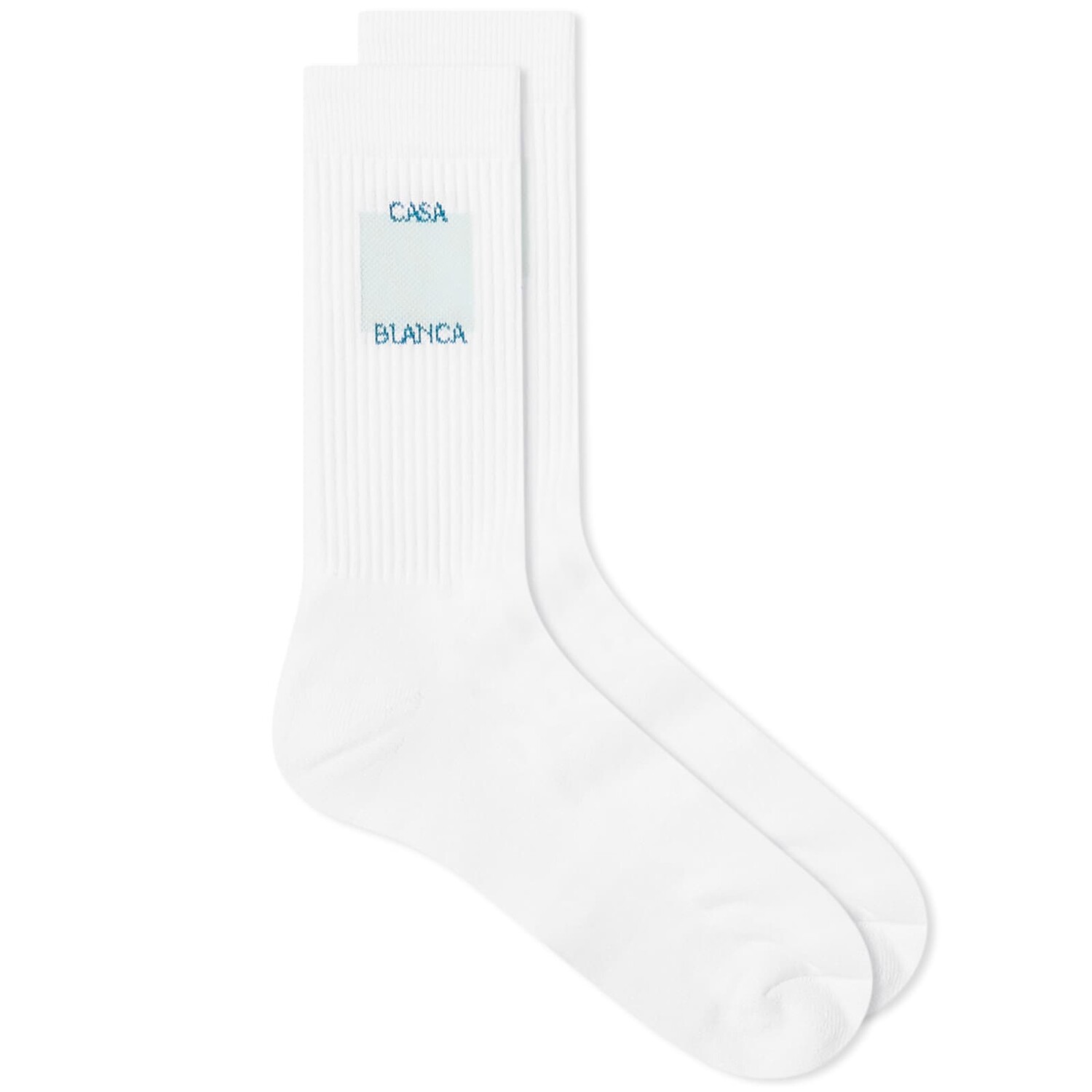 

Носки Casablanca Square Logo, цвет White & Misty Jade