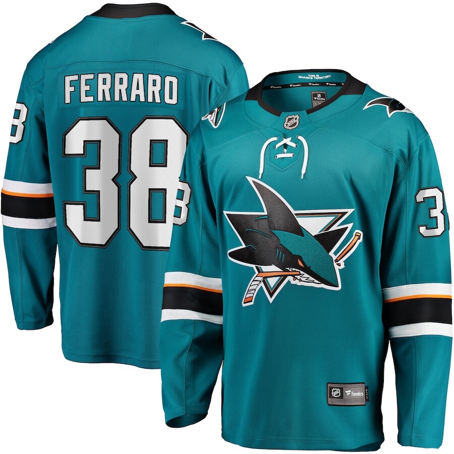 

Джерси Fanatics Branded San Jose Sharks, бирюзовый