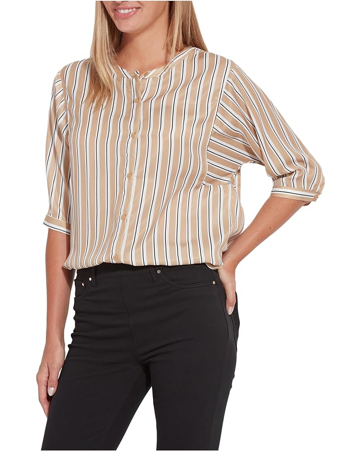Рубашка Lysse Viviana Satin Shirt, цвет Neutrality Stripe