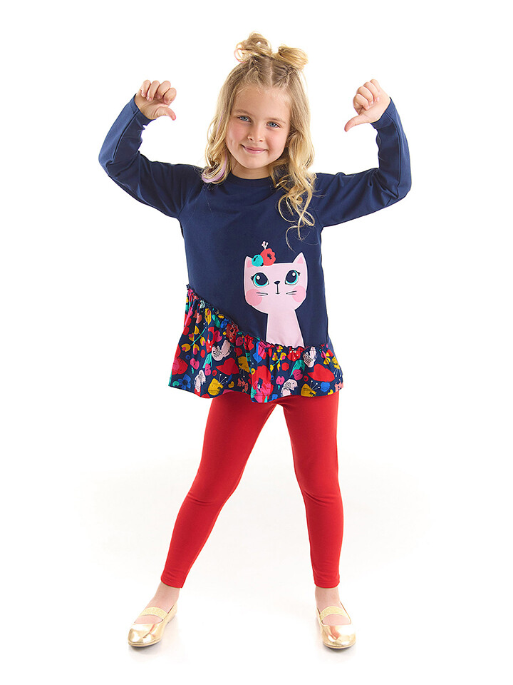

Леггинсы Denokids 2tlg. Outfit Cat, темно синий