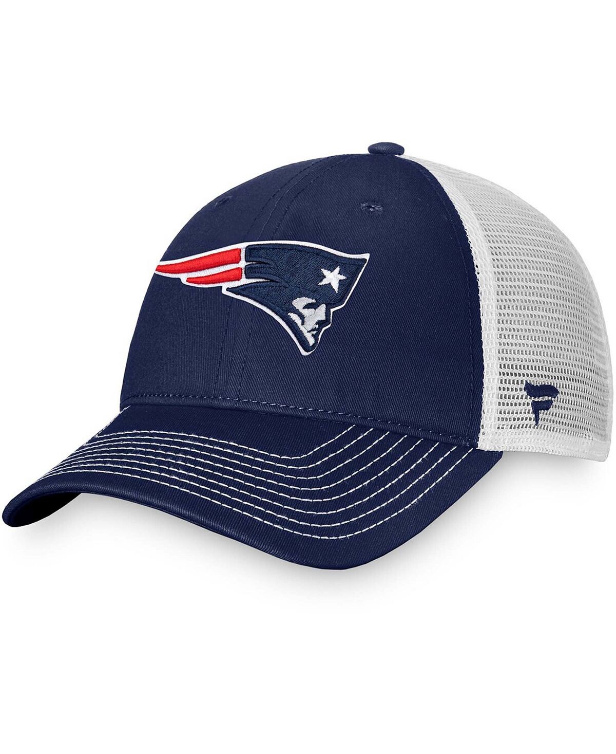 

Мужская темно-синяя и белая кепка New England Patriots Fundamental Trucker Snapback Fanatics
