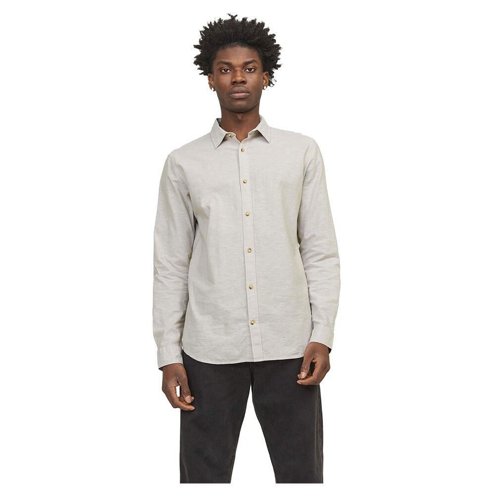 

Рубашка с длинным рукавом Jack & Jones Summer Linen, бежевый