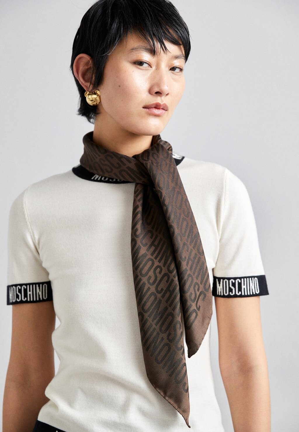 

Шарф Headscarf MOSCHINO, цвет fantasy brown