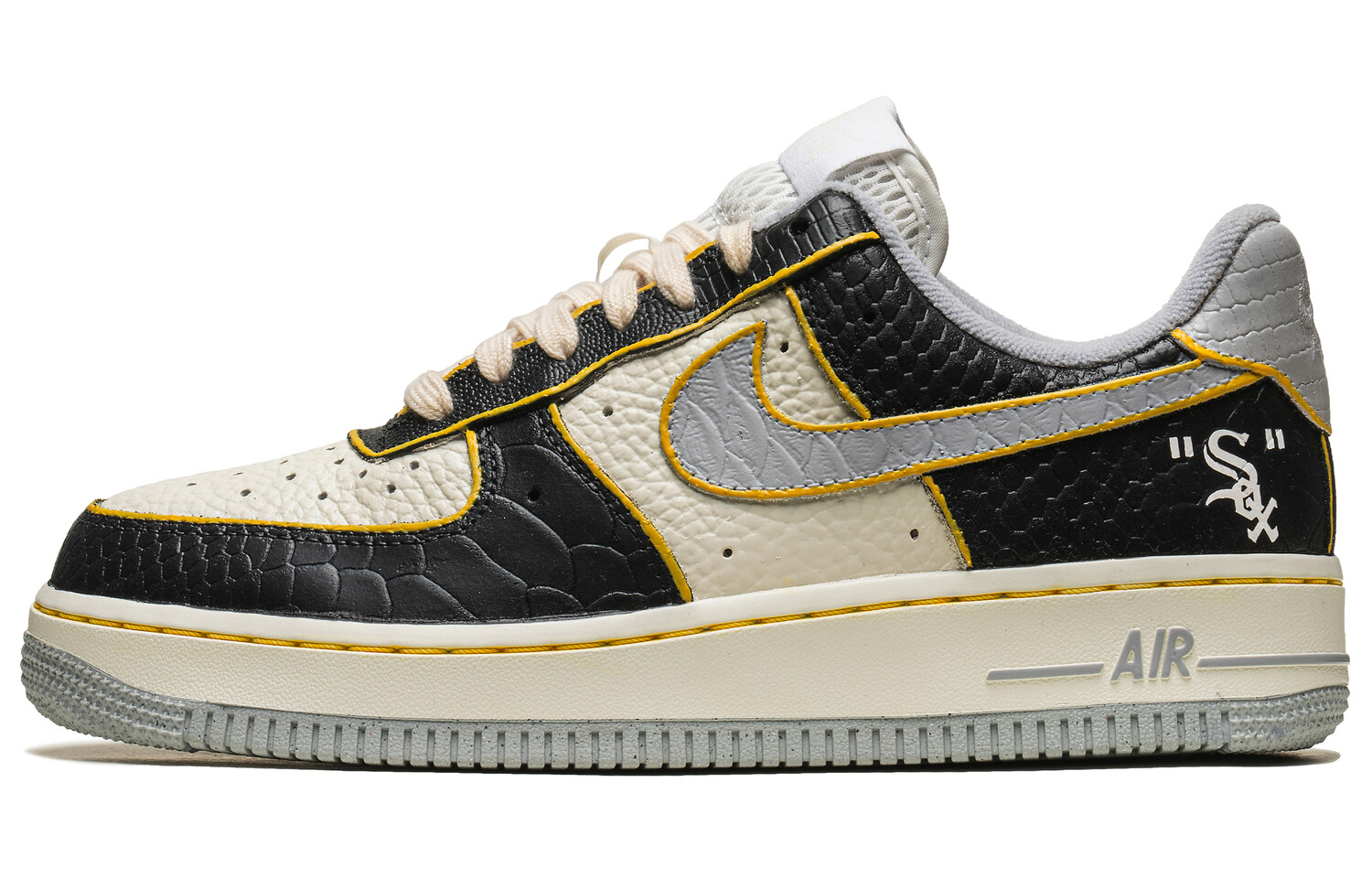 

Кроссовки Nike Air Force 1 Skateboarding Shoes Unisex Low-top Beige/Black, бежевый/черный