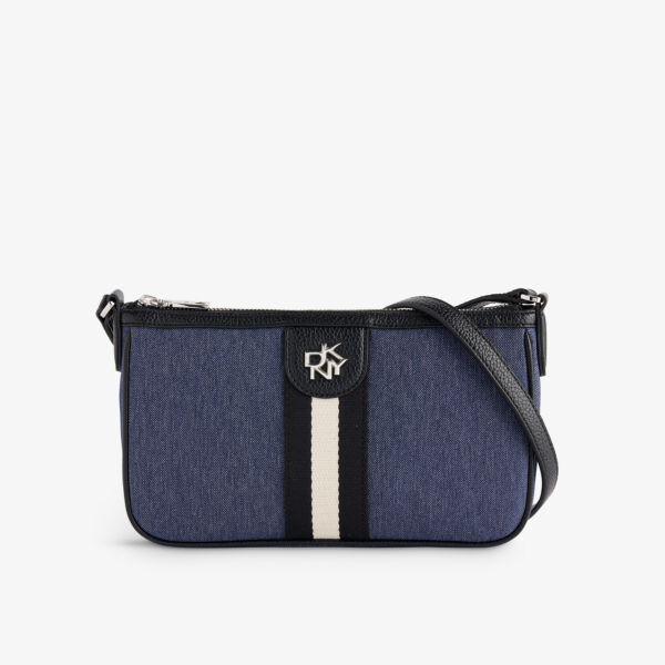 

Плетеная сумка через плечо Carol Dkny, цвет denim